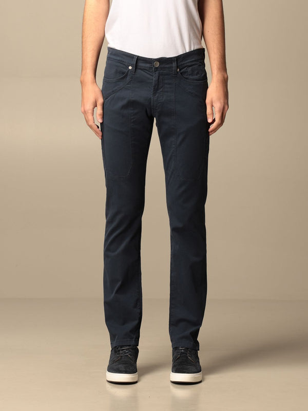 Pantalone Uomo cinque tasche con bottone Blu JECKERSON- Francavilla Moda